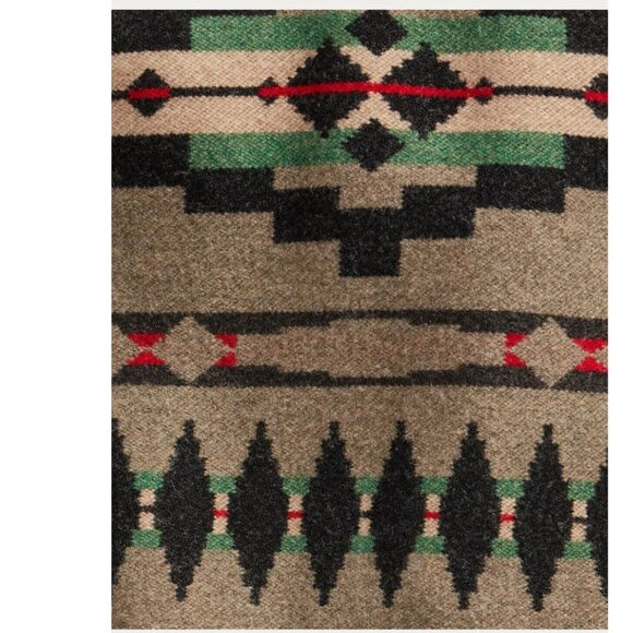 RRL Ralph Lauren Shearling Jacquard Blanket Jacket Suede Trim Men's - Picture 6 of 8